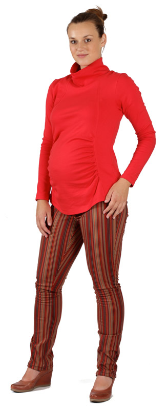 Těhotenské kalhoty Rialto Steiny barevné proužky 3700 Dámská velikost: 38