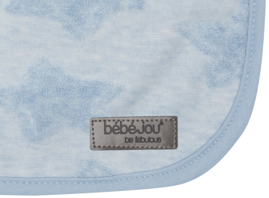 Bebe-Jou Bryndáčky Bébé-Jou Fabulous Frosted Blue 2ks" "Barva:modré|Materiál:80% bavlna, 20% polyester|Vzor:Fabulous|Zapínání:baby patent|