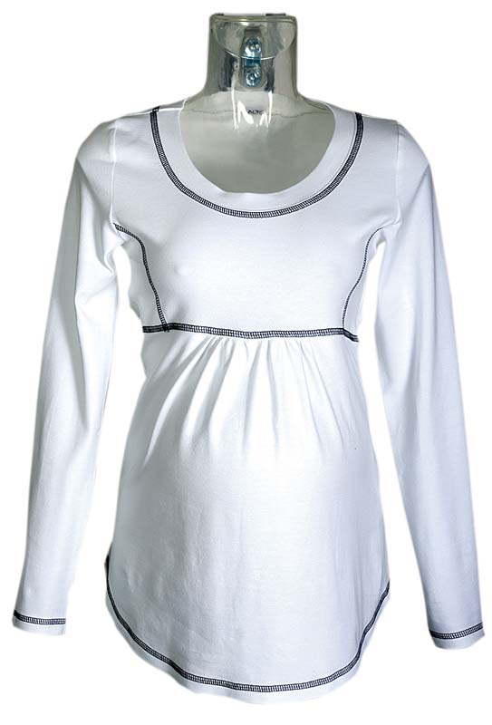 Těhotenské tričko Rialto Borvemore bílá 0103 Dámská velikost: 42