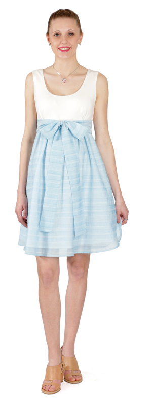 Těhotenské společenské šaty Rialto Lacroix-UP modré 0025 Dámská velikost: 36