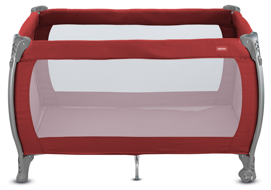 Inglesina Inglesina postýlka Lodge BRICK" "Barva:červené|Hmotnost:10|Kolečka:ano|Materiál:polyesterové a hlinikové|Polohovací:ano|Rozměry:126x72|Typ:cestovní|Vyndavací příčky:ano|Výška:79|