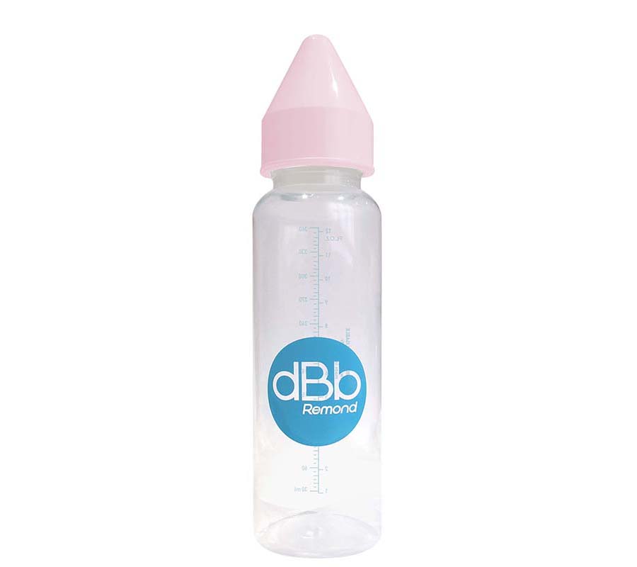 dBb Remond dBb dětská lahvička PP 360ml, savička 4+měs. Kaučuk, Pink