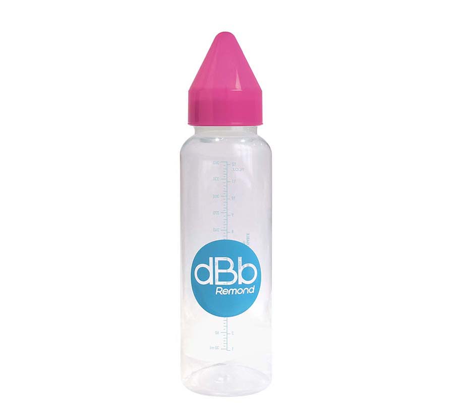 dBb Remond dBb dětská lahvička PP 360ml, savička 4+, silikon, Pink