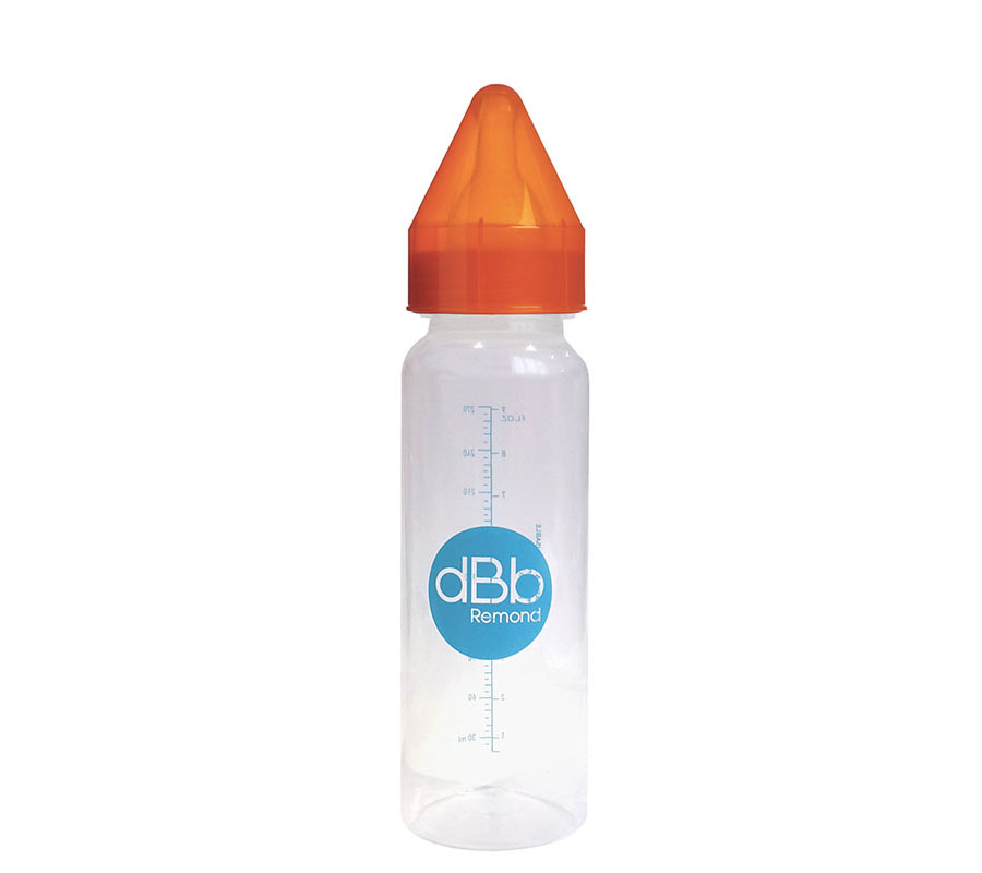 dBb Remond dBb kojenecká lahvička PP 270 ml, savička NN. Silikon, Orange