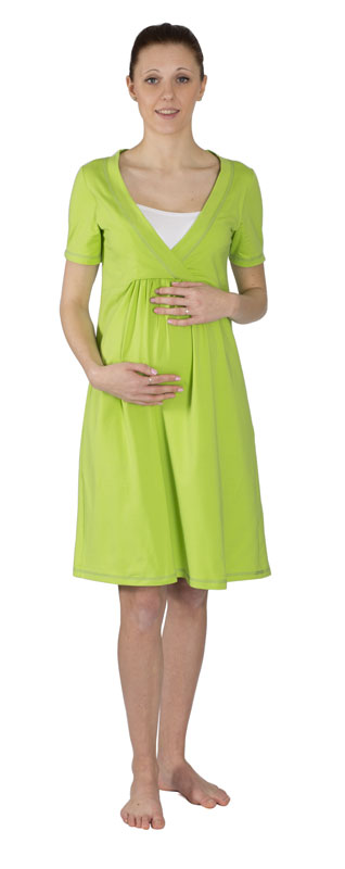 Těhotenská a kojící noční košile Rialto Gloyl tmavě zelená 0199 Dámská velikost: 36