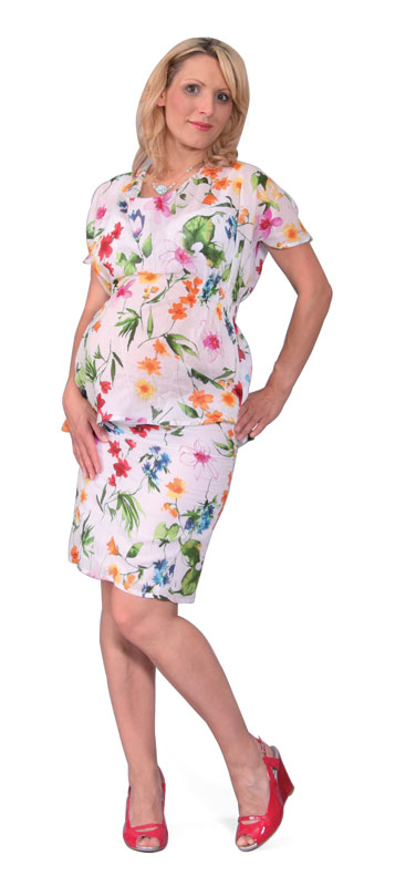 Těhotenská sukně Rialto Braine květinový vzor 0306 Dámská velikost: 38