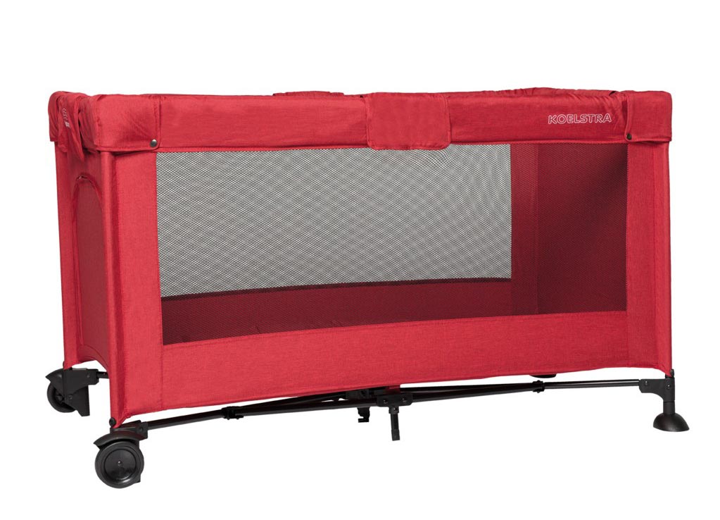 Koelstra Koelstra cestovní postýlka T5 Red Melange" "Barva:červené|Cestovní:ano|Kolečka:ano|Rozměry:120x60|