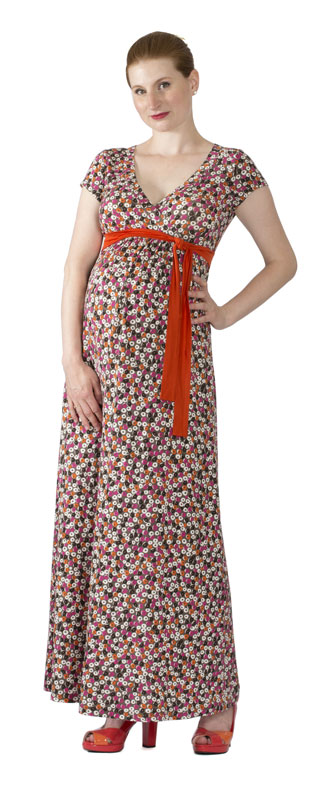 Těhotenské a kojící šaty Rialto Lonchette růžový puntík 0257 Dámská velikost: 36