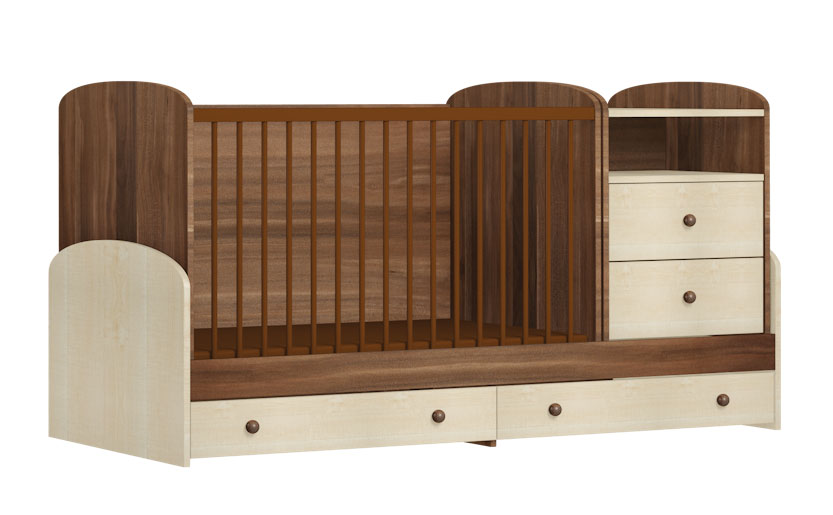 Faktum Kombi postýlka Faktum Makaó 70x120" "Vzor:žirafa|Lišta proti okusu:včetně lišty|