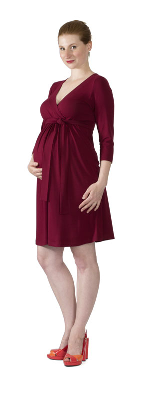 Těhotenské a kojící šaty Rialto Laffaux bordó 0520 Dámská velikost: 36
