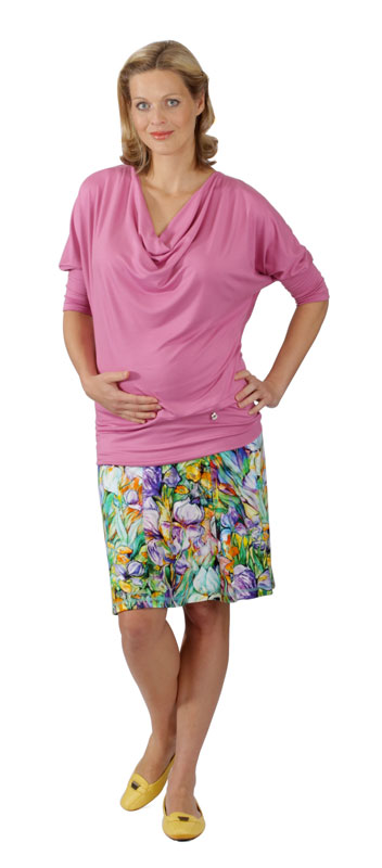 Těhotenské tričko Rialto River růžové 0360 Dámská velikost: 42