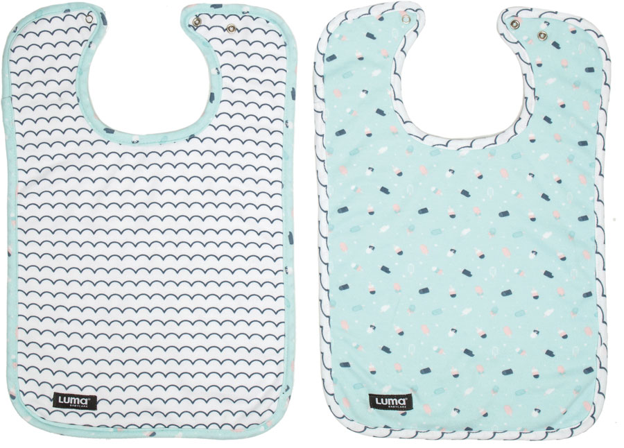 LUMA Bryndáčky Luma - Ice Cream, 2ks" "Materiál:100% bavlna|Vzor:Ice Cream|Zapínání:baby patent|