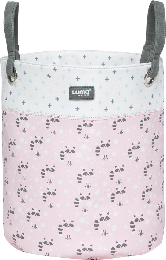 LUMA Koš na hračky střední Luma Racoon Pink" "Hloubka boxu:26|Šířka boxu:26|Výška boxu:30|Vzor:Racoon pink|
