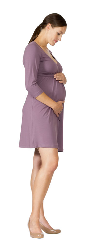 Těhotenské a kojící šaty Rialto Laffaux fialovošedé 0542 Dámská velikost: 36
