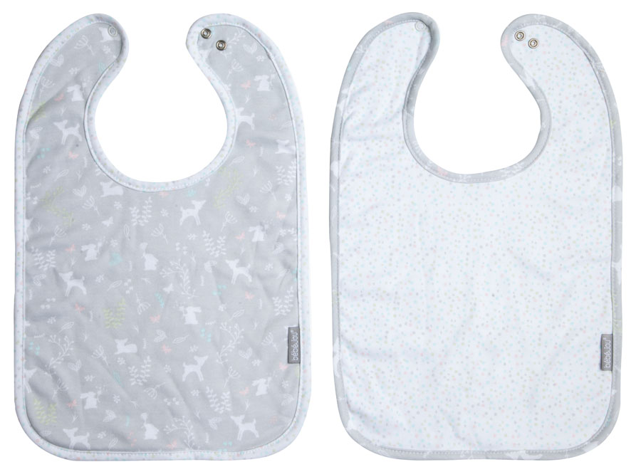 Bebe-Jou Bryndáčky Bébé-Jou Sweet Deer 2ks" "Materiál:80% bavlna, 20% polyester|Vzor:Sweet Deer|Zapínání:baby patent|