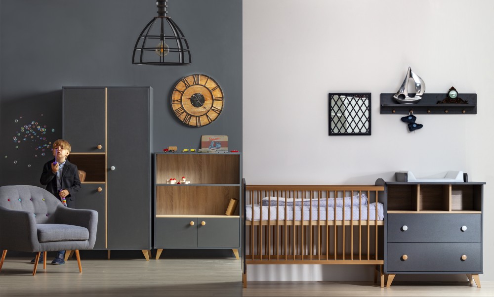 Faktum Polička na stěnu Faktum Colette Antracit" "Barva:antracitové|řada:Colette|