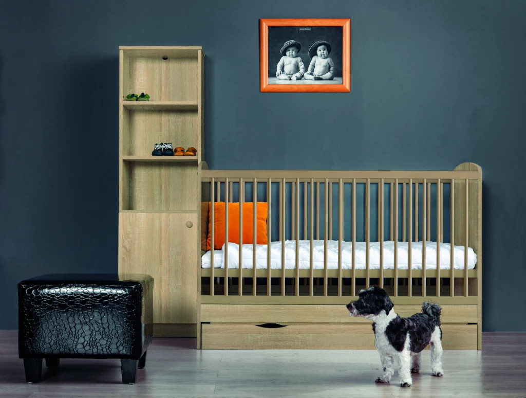 Faktum Variabilní postýlka Faktum Mia Sonoma 70x140 cm" "Barva:hnědé|Hmotnost:38 kg|Kategorie:Bydlení|Materiál:laminátové, dřevěné|Požadované vlastnosti:Vyndávací příčky|Výrobce:Faktum|Výška:96 cm|Značka:Faktum|
