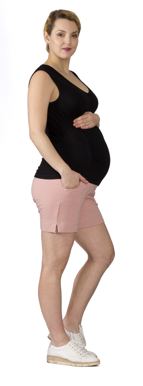 Těhotenské teplákové šortky Rialto Son starorůžové 0555 Dámská velikost: 38