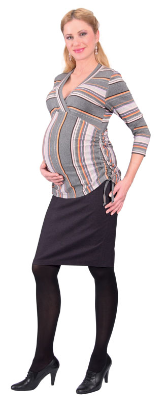 Těhotenské a kojicí tričko Rialto Rully proužek 0083 Dámská velikost: 38