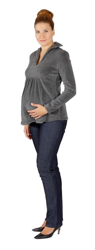 Těhotenská mikina Rialto Ranish šedá 0078 Dámská velikost: 40