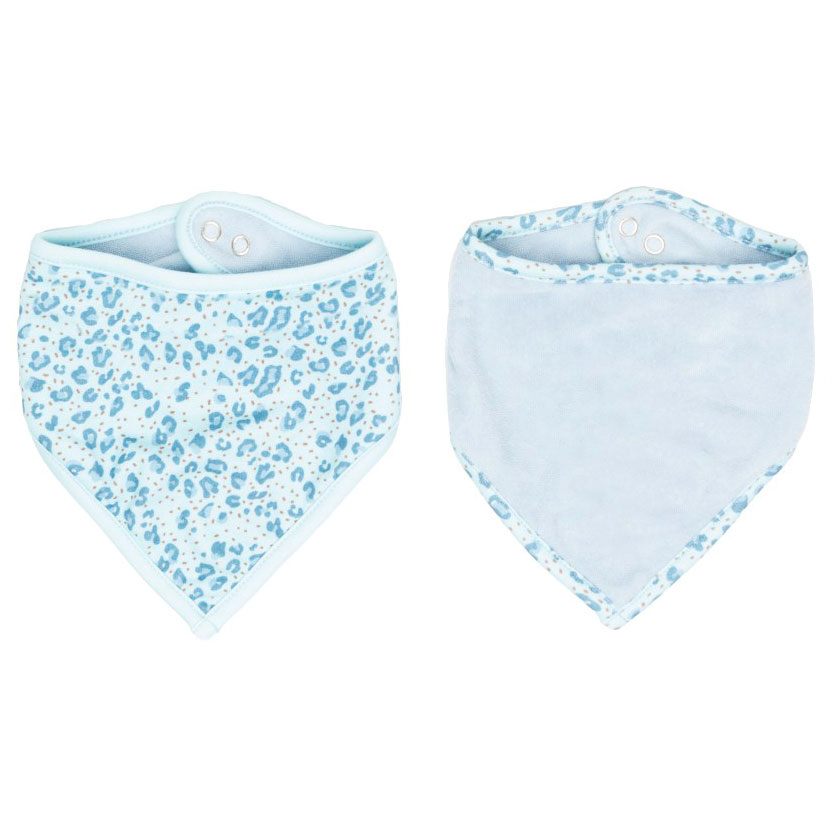 Bebe-Jou Bandana slintáček Bébé-jou Leopard Blue 2ks