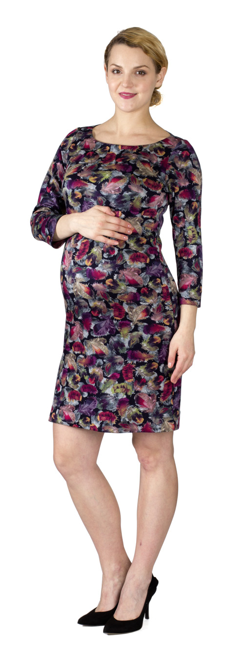 Těhotenské šaty Rialto Larott barevná pírka 0528 Dámská velikost: 42