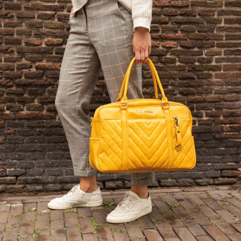 Little Company Přebalovací taška Amsterdam Quilted yellow Prošívaná" "Barva:žluté|Lze připevnit ke kočárku:ano|