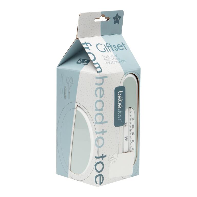 Bebe-Jou Dárková sada Bébé-Jou Fabulous Sky Green" "Barva:zelené|Druh:manikúry|Použití:pro kojence|Vzor:Fabulous - Sky Green|