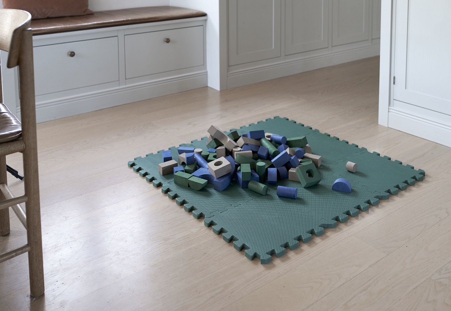 Baby Dan Baby Dan hrací podložka puzzle Dusty Green 90x90 cm" "Barva:zelené|Počet kusů:9|