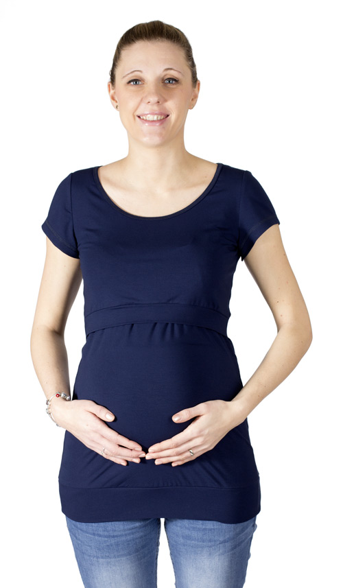 kojící a Těhotenské tričko Rialto Denisa, tmavě modrá 0466 Dámská velikost: 36