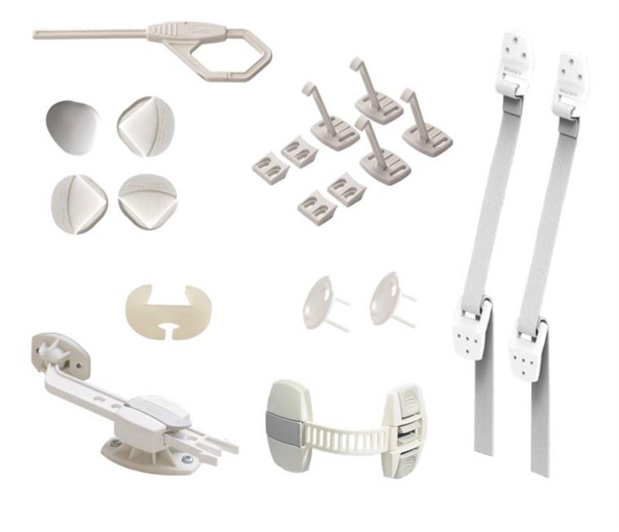 Baby Dan BabyDan sada bezpečn.prvků 16ks Starter safety set, BIO" "Barva:bílé|Druh zábrany:bezpečnostní prvky|Materiál:plast|Určení zábrany:bytové|