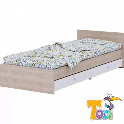 Todi Kombi postýlka 70x120 Todi Magic" "Barva:bílá s vysokým leskem|Hmotnost:92 kg|Materiál:dřevěné, MDF|Nastavitelná výška:105 cm|Požadované vlastnosti:Polohovací|