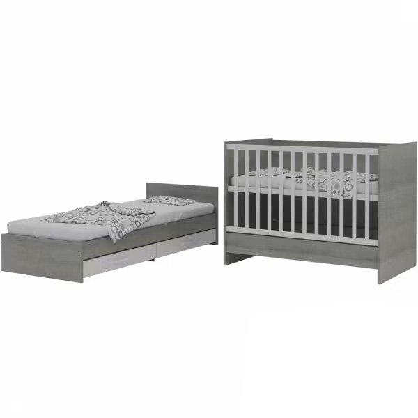 Todi Kombi postýlka 5v1 70x120 Todi Cube" "Barva:Bílá|Hmotnost:103 kg|Materiál:dřevěné, MDF|Požadované vlastnosti:Polohovací|Výška:100 cm|