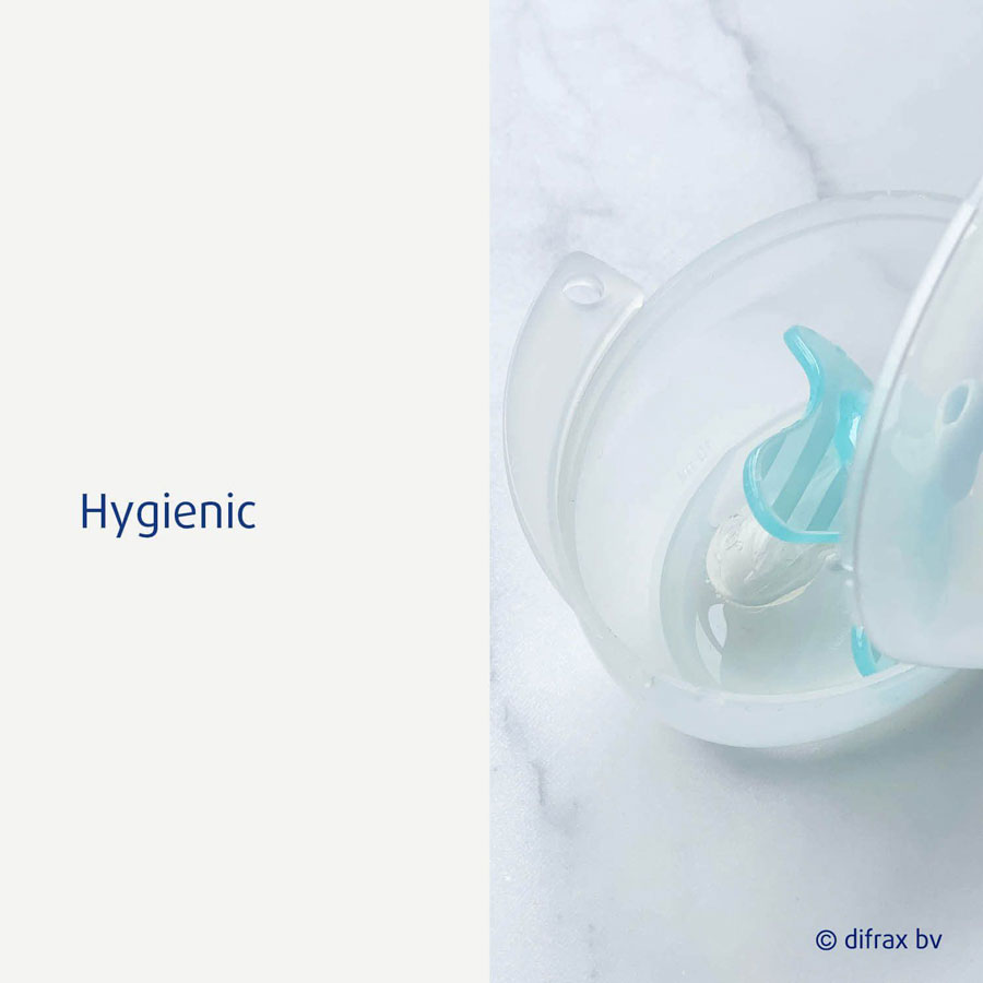 Difrax Sterilizační vajíčko na dudlíky Difrax transparentní" "Barva:transparentní|Druh:sterilizátory|Požadované vlastnosti:Do mikrovlnky|