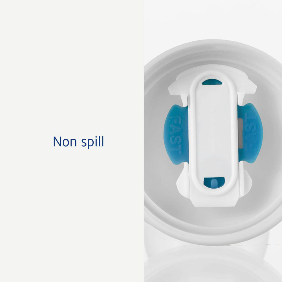 Difrax Učící dětský hrneček s pítkem Difrax šedý" "Barva:šedé|Objem:250 ml|Požadované vlastnosti:s oušky|