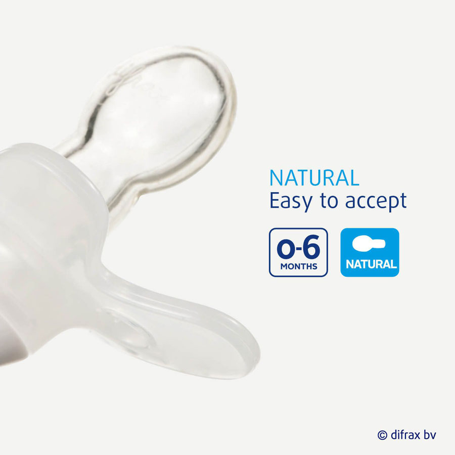 Difrax Dudlík Difrax Natural UNI Ice 0+" "Barva:modré|Druh:dudlíky|Materiál:silikonové|velikost:0-6 měsíců|