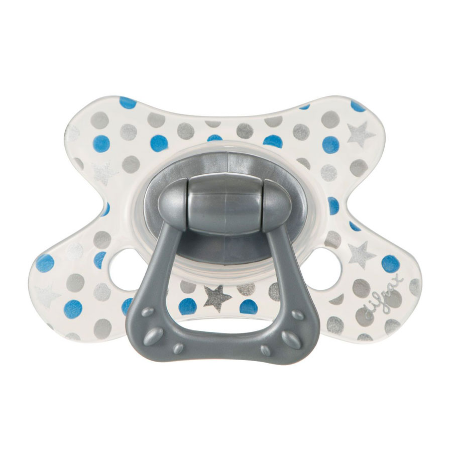 Difrax Dudlík Difrax Natural Dinkle 6+" "Barva:bílé|Druh:dudlíky|Materiál:silikonové|velikost:6-12 měsíců|