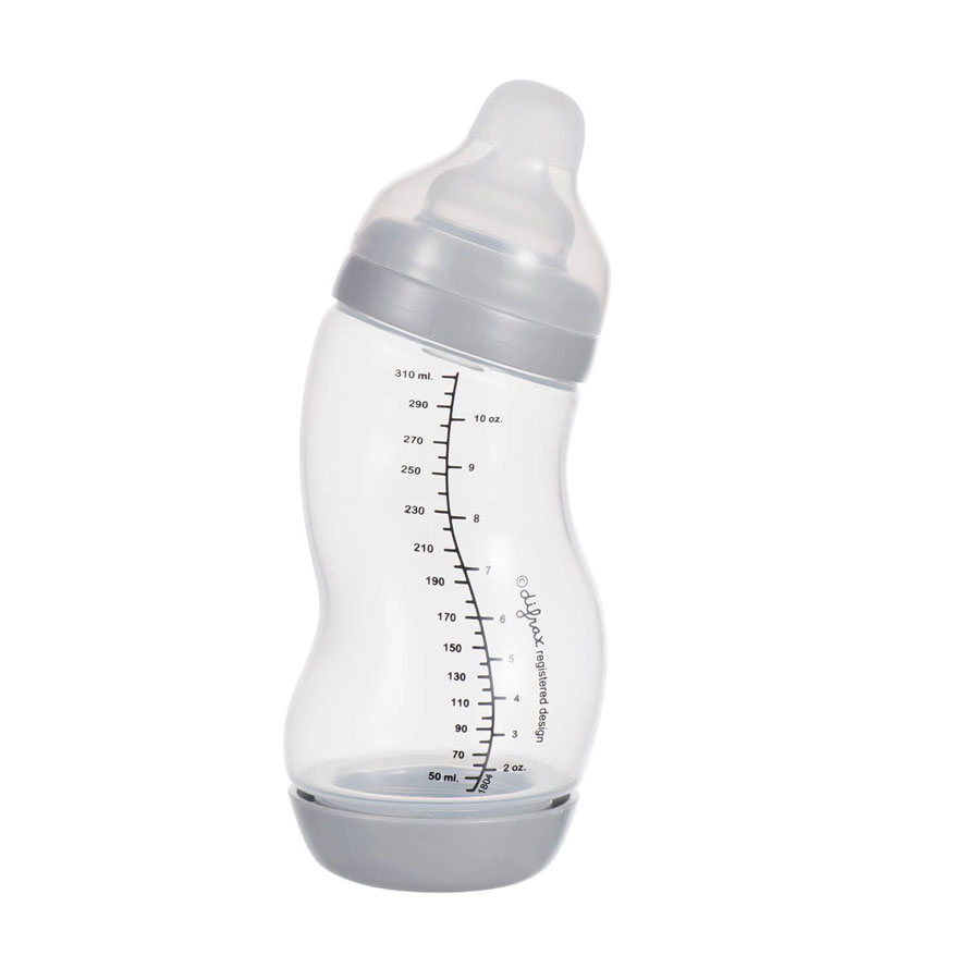Difrax Kojenecká S-lahvička Difrax, široká, Antikoliková, stříbrná - 310 ml" "Barva:stříbrné|Materiál:plastové|Objem:310 ml|Typ produktu:láhve|