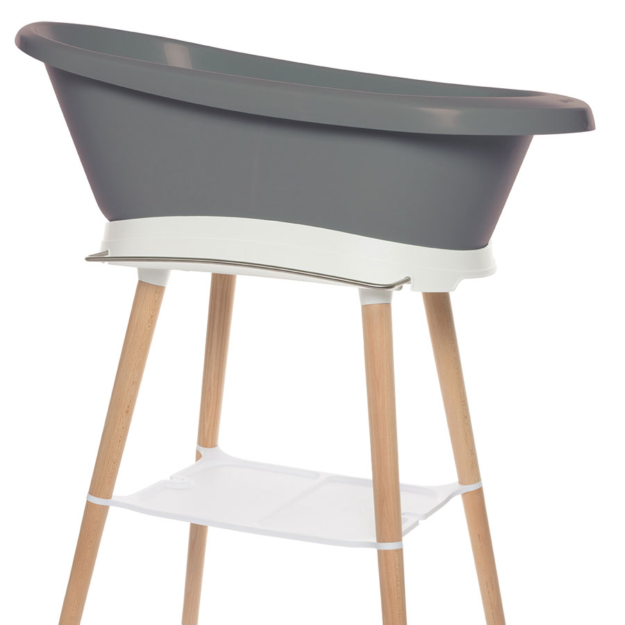 Bebe-Jou Sada vaničky Sense Griffin Grey a stojanu Sense White" "Barva:šedé|Druh:koupací sada|Vzor:Fabulous - Griffin Grey|