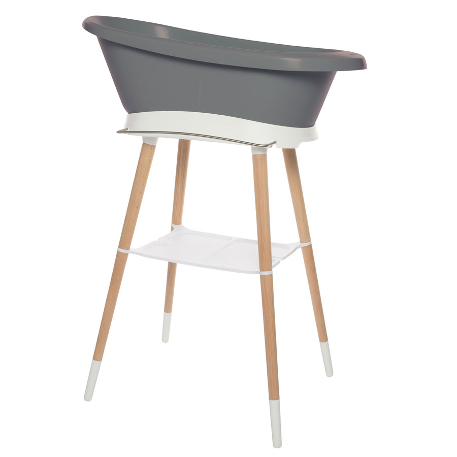 Bebe-Jou Sada vaničky Sense Griffin Grey a stojanu Sense White" "Barva:šedé|Druh:koupací sada|Vzor:Fabulous - Griffin Grey|