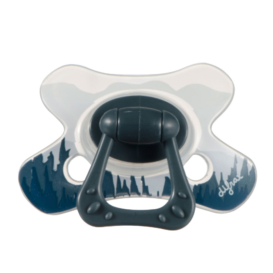 Difrax Dudlík Difrax Natural Forest 6+" "Barva:modré|Druh:dudlíky|Materiál:silikonové|velikost:6-12 měsíců|