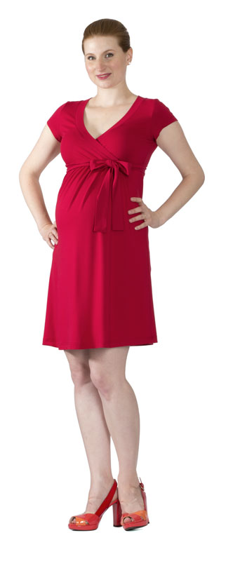 Těhotenské a kojící šaty Rialto Larochette červené 0441 Dámská velikost: 42