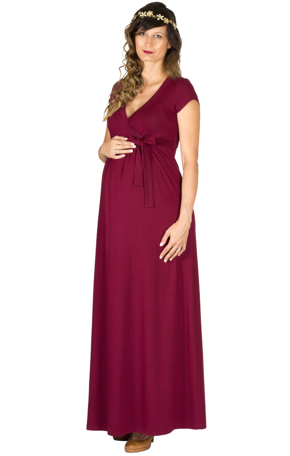 Těhotenské a kojící šaty Rialto Lonchette bordó 0520 Dámská velikost: 38