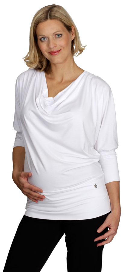 Těhotenské tričko Rialto River bílé 0312 Dámská velikost: 38