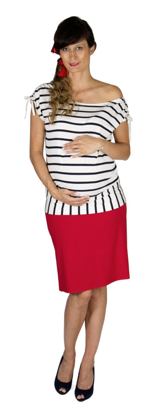 Těhotenská sukně Rialto Braine červená 0441 Dámská velikost: 36