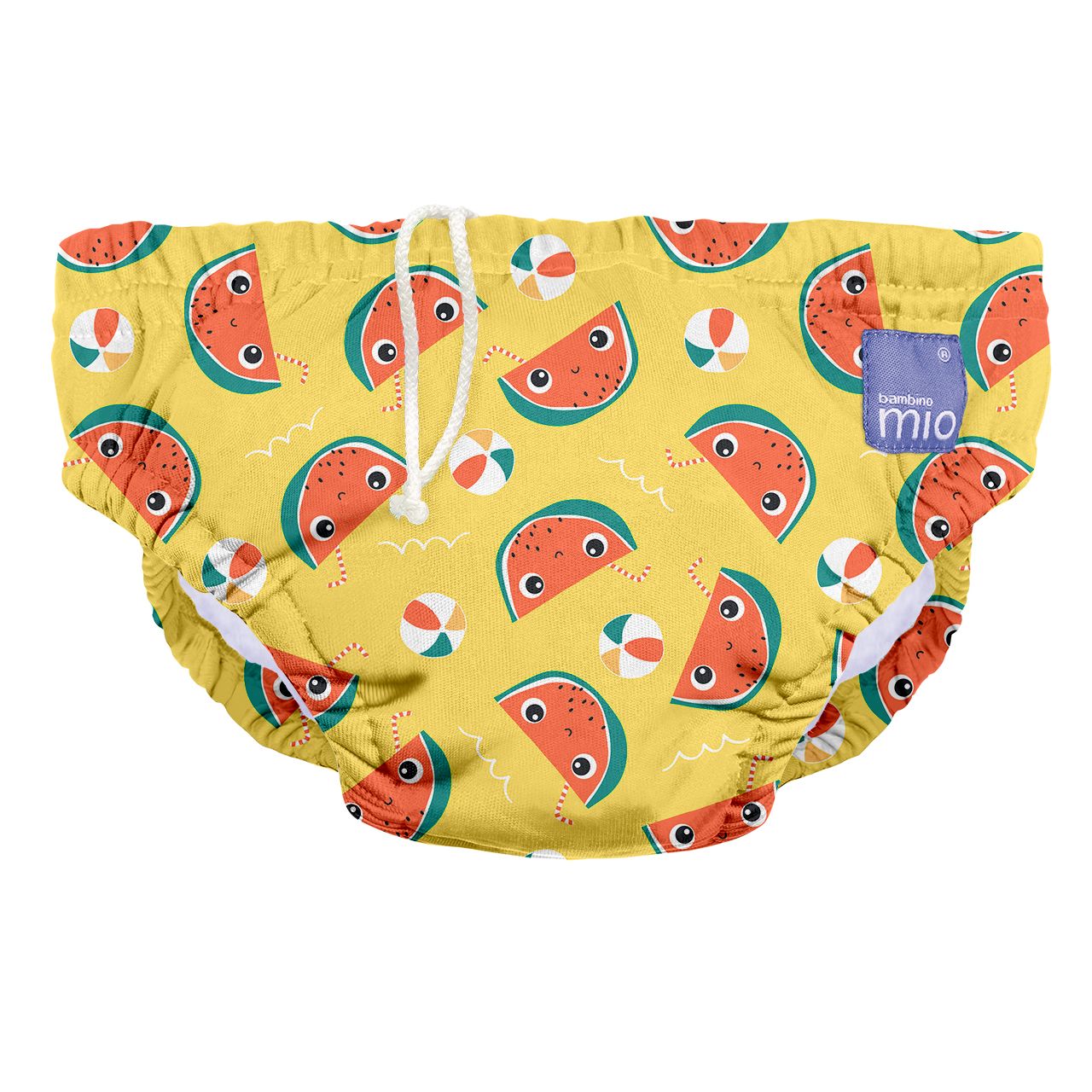Bambino Mio Kojenecké plavky Mellow Mellon vel. M" "Barva:žluté|velikost kojeneckých plavek:M - od 6ti do 12ti měsíců (7-9 kg)|Vzor:Mellow Mellon|