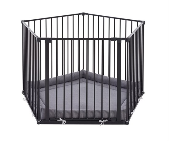 Baby Dan Ohrádka BabyDan Supreme OLAF Pentagon černá s matrací" "Barva:černé|Materiál:kovové|Určení zábrany:bytové|