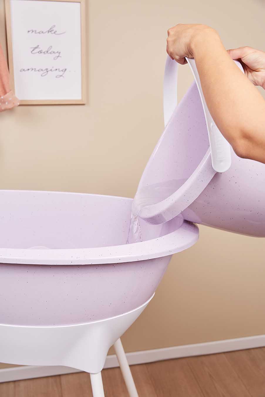 LUMA Kyblík na pleny s víkem LUMA - Speckles Lila" "Barva:fialové|Druh:kyblíky|Vzor:Speckles Lila|