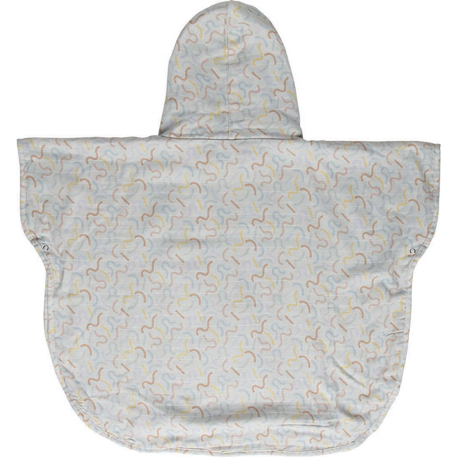 LUMA Mušelínové pončo Luma Multi Lines" "Druh:Dětské župany|Požadované vlastnosti:Kapuce|velikost:86/92|Vzor:Multi Lines|