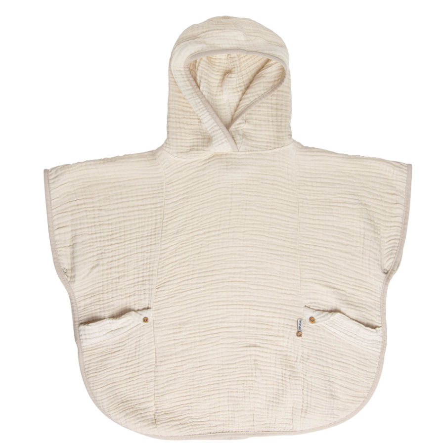 Bebe-Jou Dětské pončo Bébé-Jou Pure Cotton Sand" "Barva:béžové|Druh:pončo|Materiál:100% bavlna|Požadované vlastnosti:Kapuce|Vzor:Pure Cotton Sand|Značka:Bébé-jou|